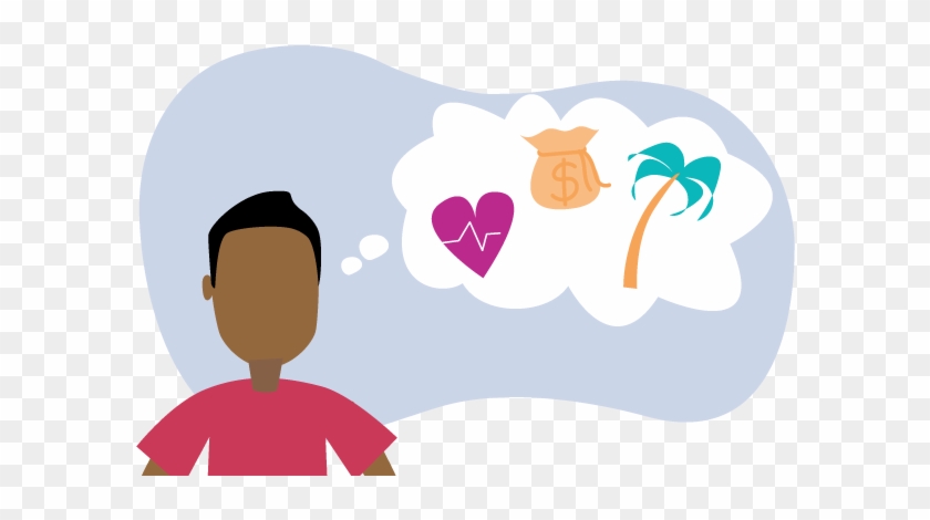 Illustration Of A Man With A Thought Bubble - Illustration Of A Man With A Thought Bubble #1623010