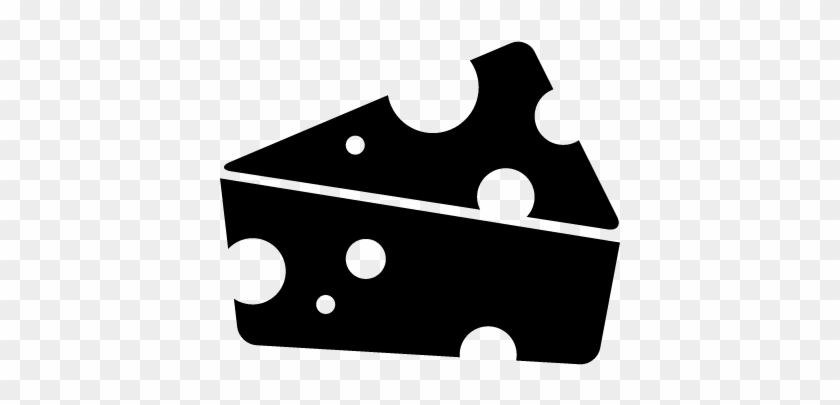 Cheese Triangular Piece With Holes Vector - Cheese Silhouette #1623038