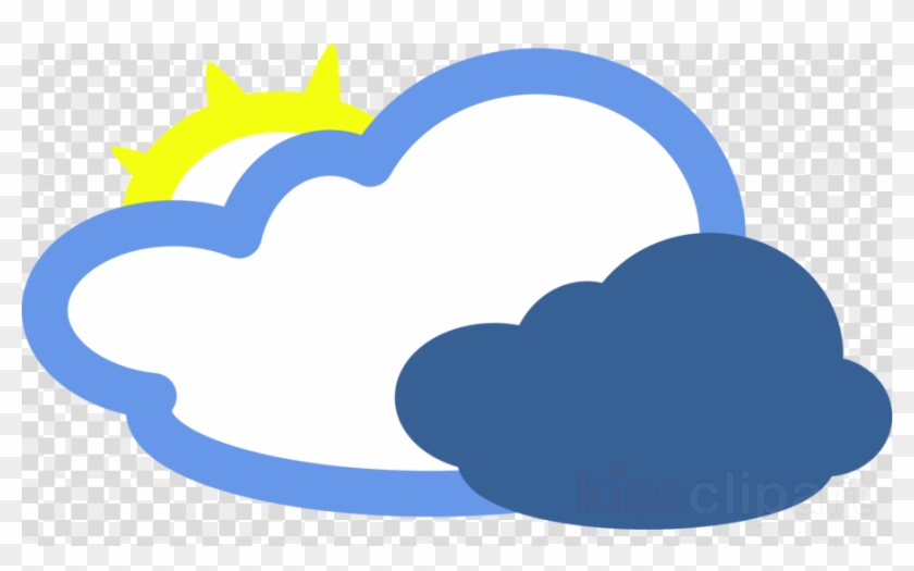 Weather Symbols Cloudy Clipart Weather Clip Art - Heart Clip Art #1623070