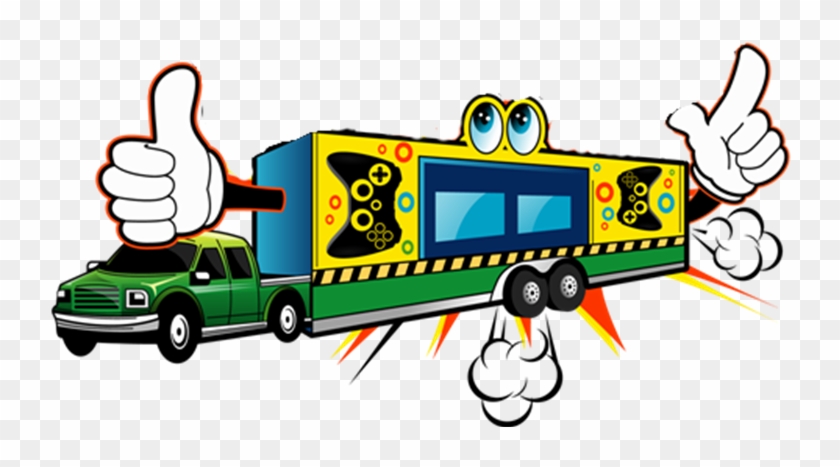 Whether It's A Birthday Party, Corporate Events, School - Game Truck Cartoon  - Free Transparent PNG Clipart Images Download