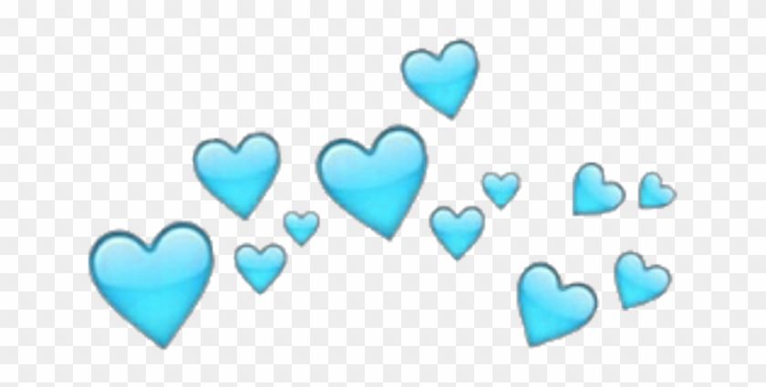 Blue Heart With Crown Banner Freeuse Stock Rr Collections - Transparent Heart Emoji Overlay #1623263