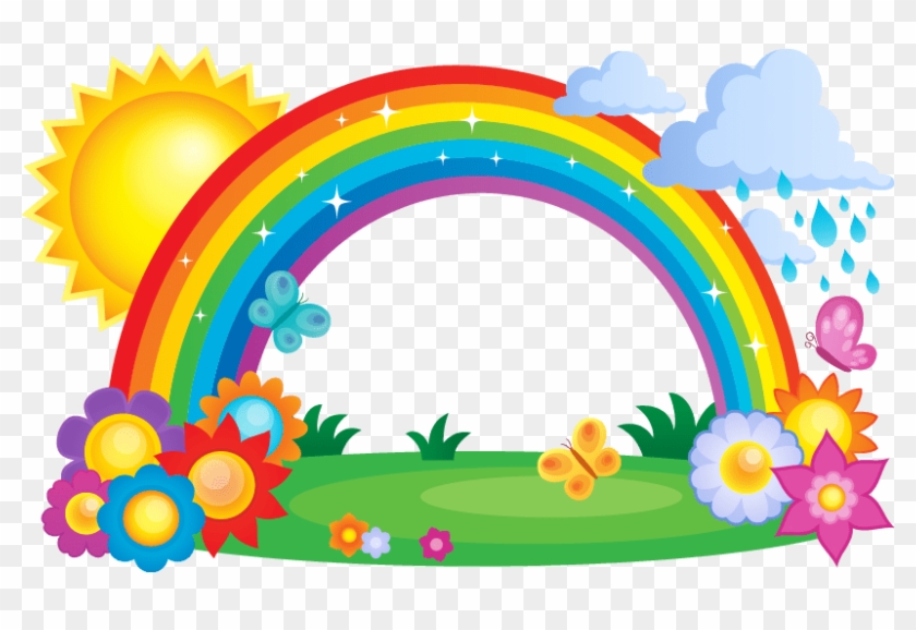 Rainbow And Clouds Clipart #1623343