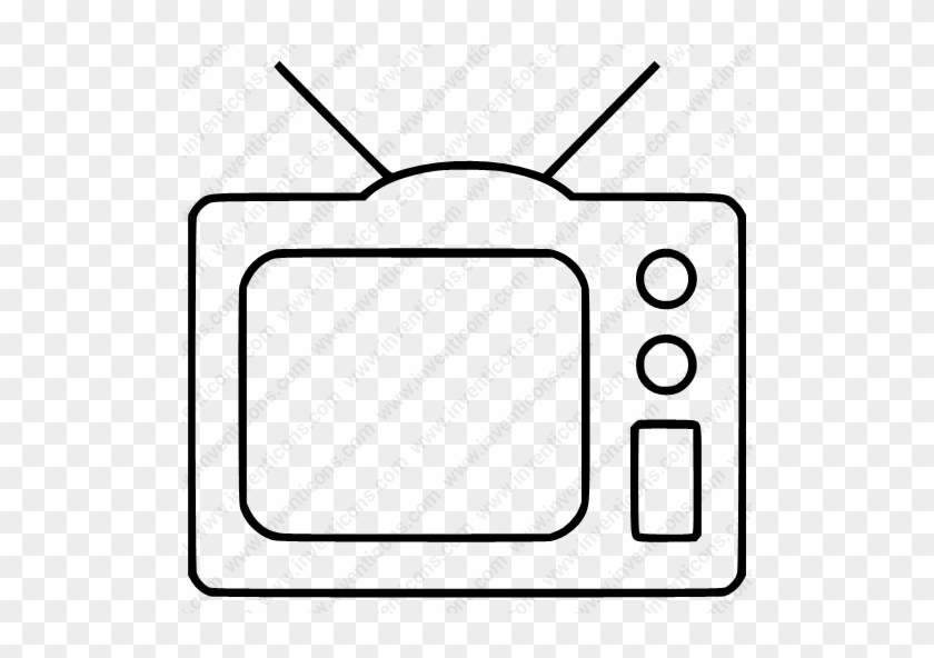 Display Screen Television Tv Watch Youtubesvg - Line Art #1623437