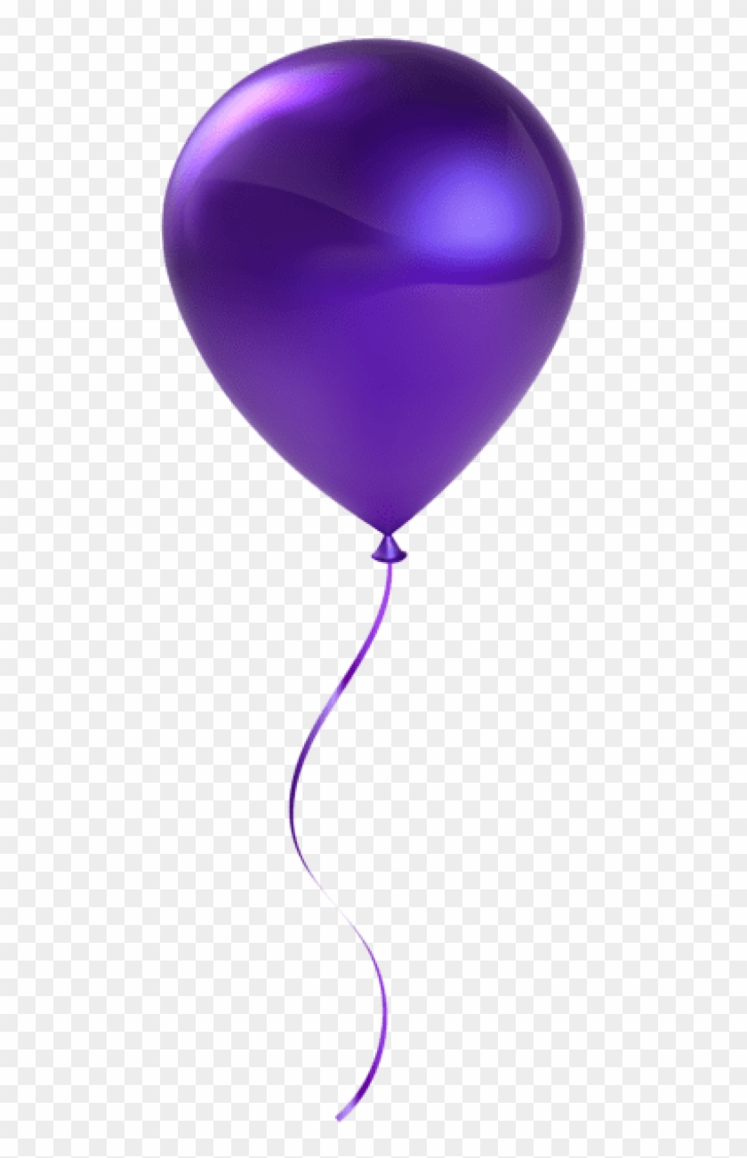 Free Png Download Single Purple Balloon Transparent - Clip Art Purple Balloon #1623546