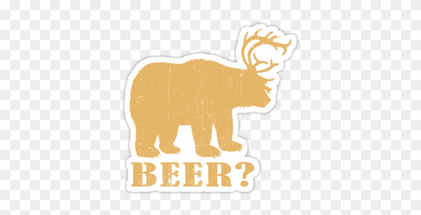 Beer Deer, Bear Deer, Beer Funny Redneck T-shirts, - Animal Figure #1623698