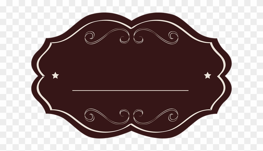 Label, Tag, Brown, Oval, Fancy, Empty, Drink, Template - Tag Rosa E Marrom Png #1623822