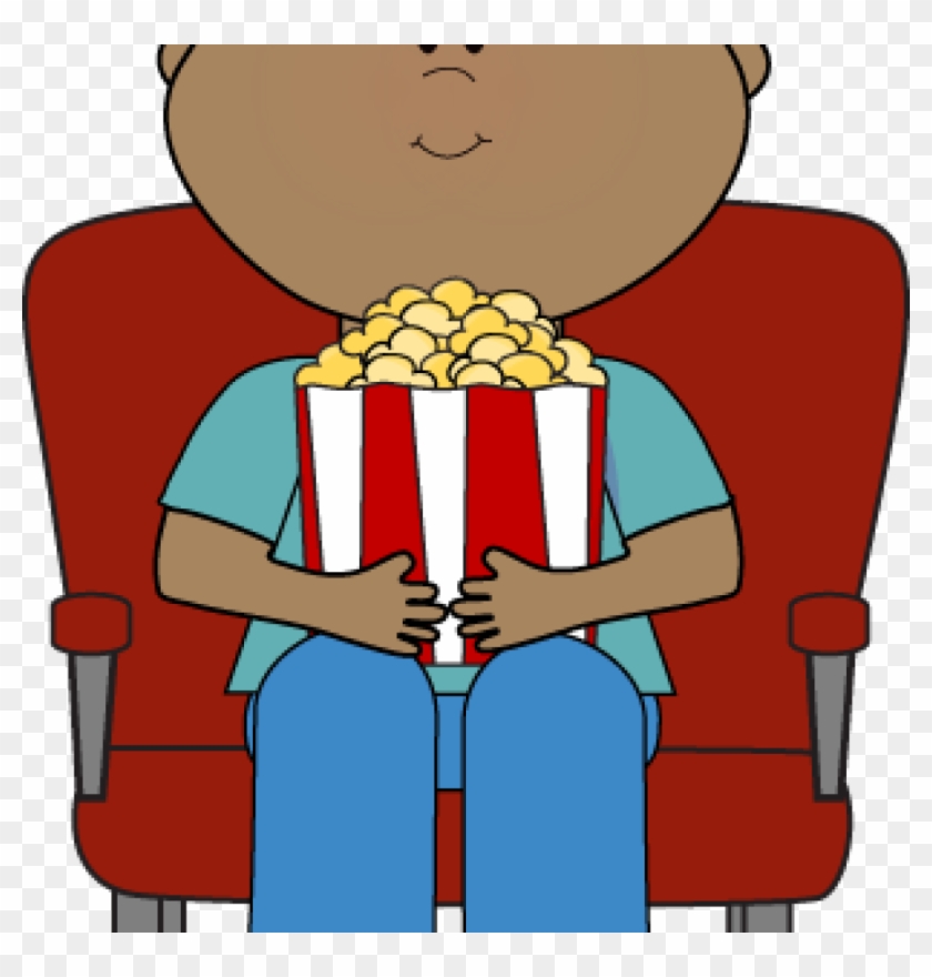 Movie Clipart Movie Clip Art Movie Images Kids Movie - Girl Watching A Movie Cartoon Png #1623840