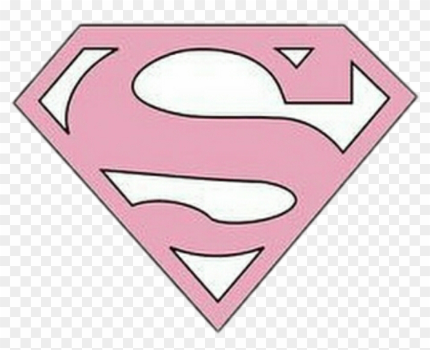 Superwoman Sticker - Pink Superman Logo Png #1623986