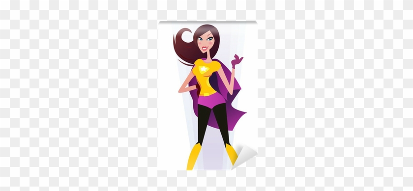 Woman In Superwoman Pink Costume Wall Mural • Pixers® - Superwoman In Pink #1624007