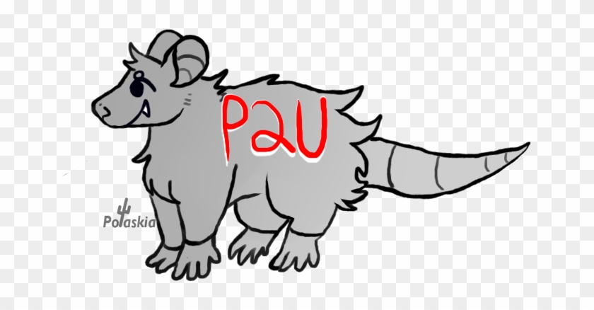 Opossum Lines P2u By Polaskia - Cartoon #1624052