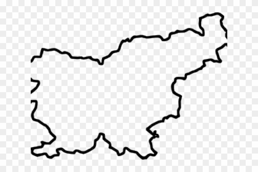 Island Clipart Empty - Blank Map Of Slovenia #1624138