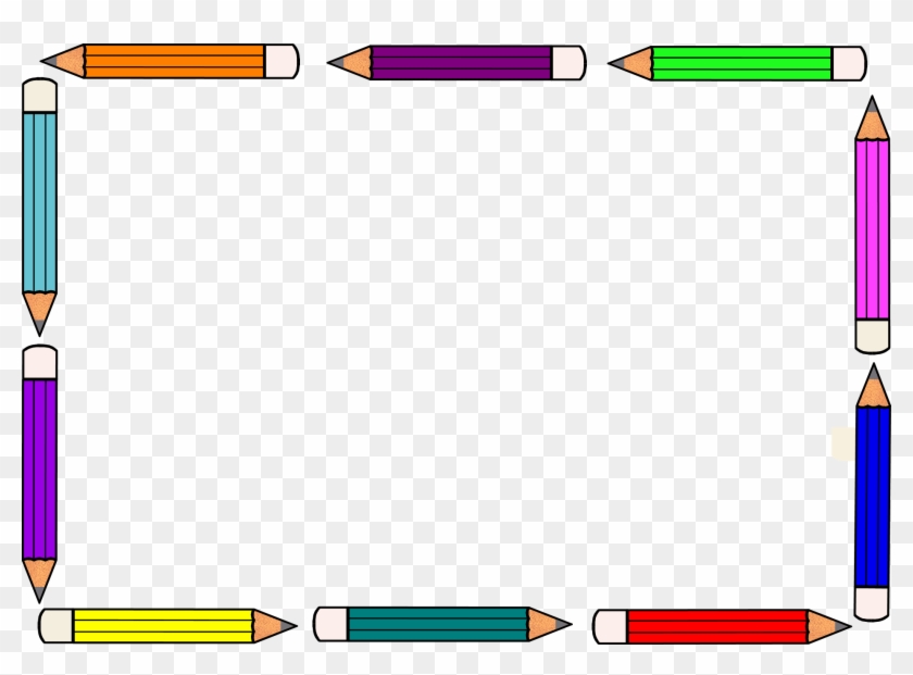 Pencil Frame Clipart - Pencil Border Clipart #1624150