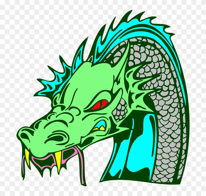 Bacteria Clipart Angry - Green Dragon Head Png #1624245