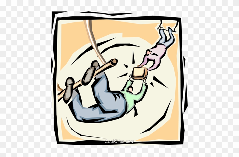 Businessmen Doing Acrobatics Royalty Free Vector Clip - Businessmen Doing Acrobatics Royalty Free Vector Clip #1624264