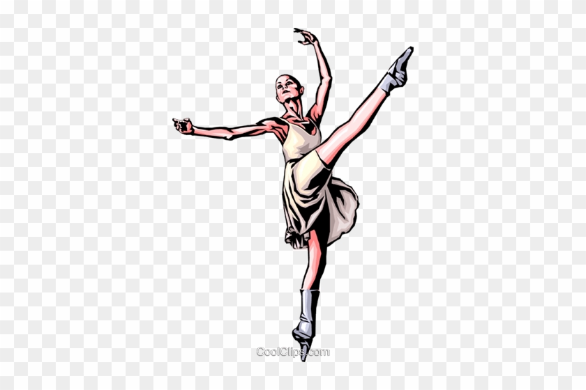 Ballerina Royalty Free Vector Clip Art Illustration - Acrobatics #1624265