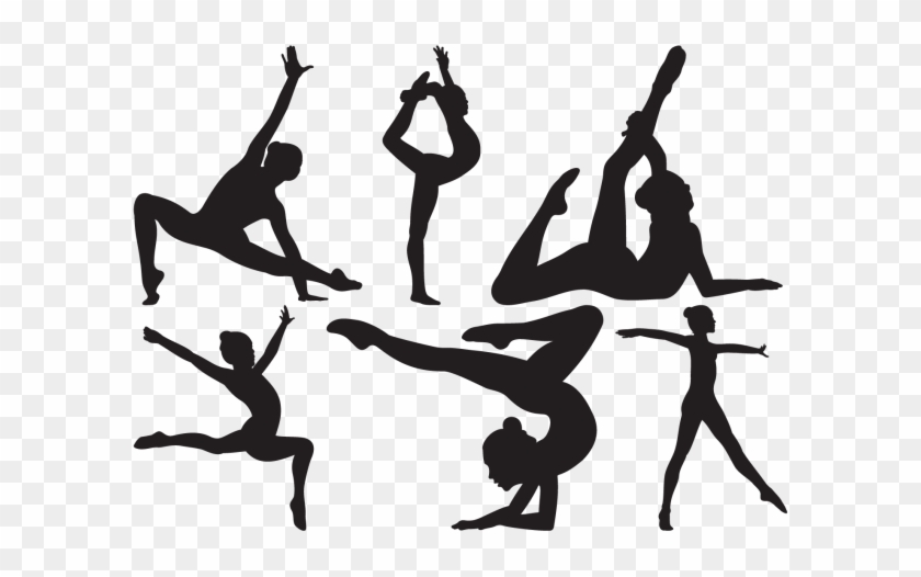 Силуэт Девушка-гимнастка Dance Silhouette, Silhouette - Fitness Vector #1624267
