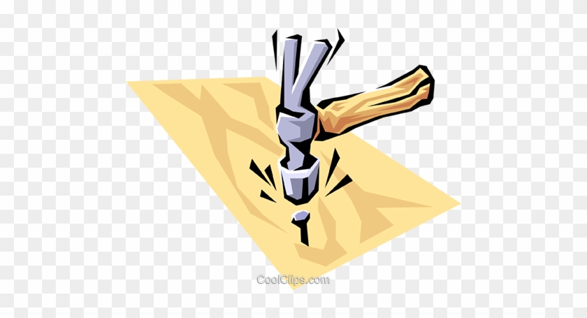 Hammer & Nail Royalty Free Vector Clip Art Illustration - Hospital Publico Materno Infantil Salta #1624268