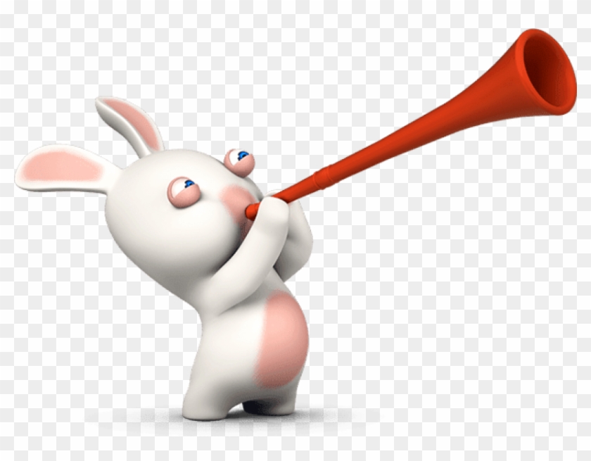 Download Rabbid Blowing A Horn Clipart Png Photo - Rabbid Png #1624420