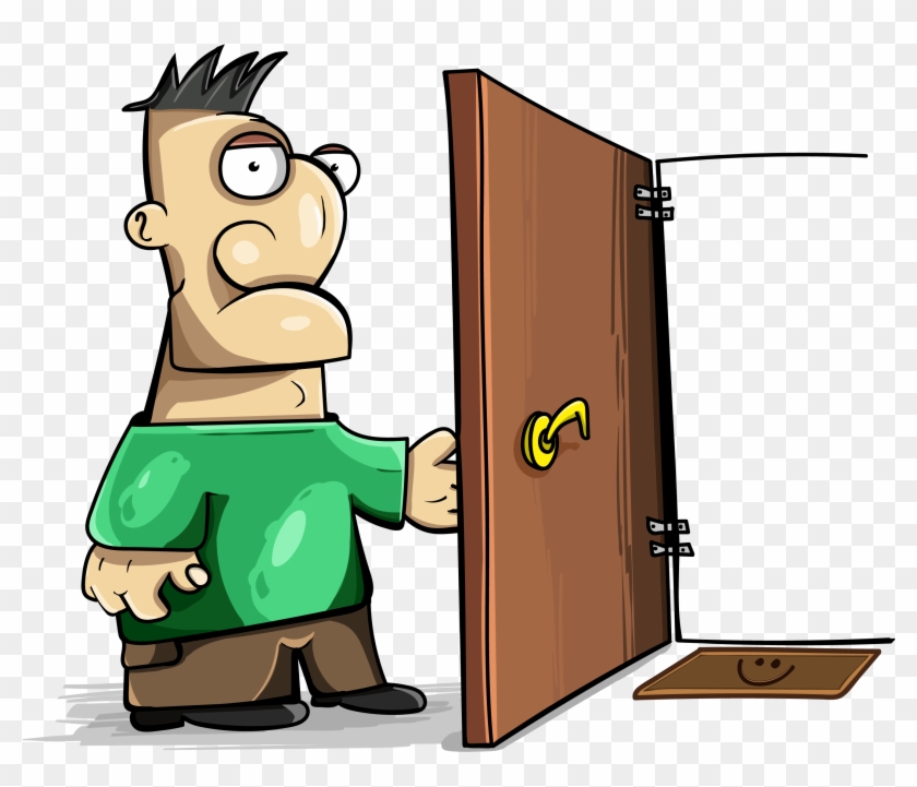 Outhouse Cartoon 16 Of 77 Source - Man Open Door Png #1624569