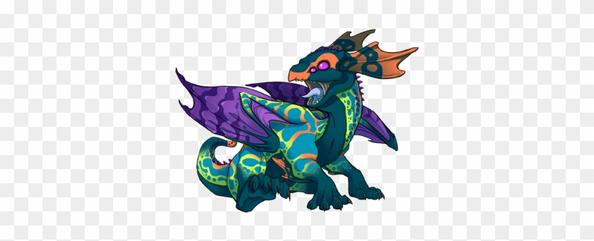 Cerulean/purple/grape Poison/peregrine/spines - Flightrising Skydancer Wings #1624691