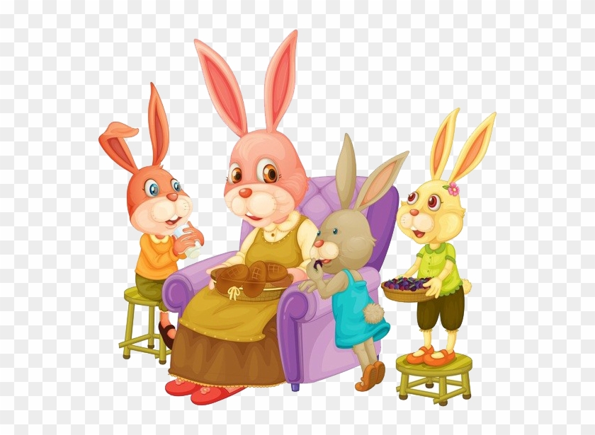 Bunnies Clipart Family - Rabbit Family Clipart #1624698