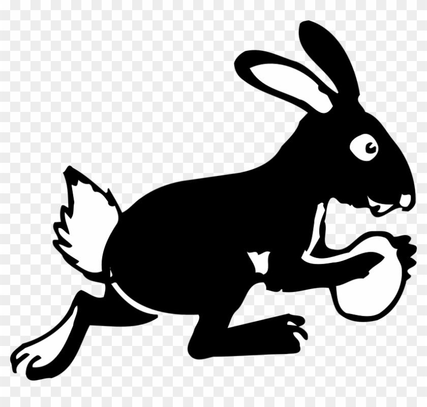 Hare Clipart Rabbit Tail - Rabbit Running Clipart Transparent #1624702