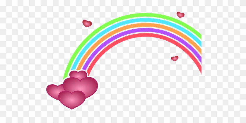 Rainbow, Hearts, Colors, Colorful - Transparent Background Valentines Day Png #1624778