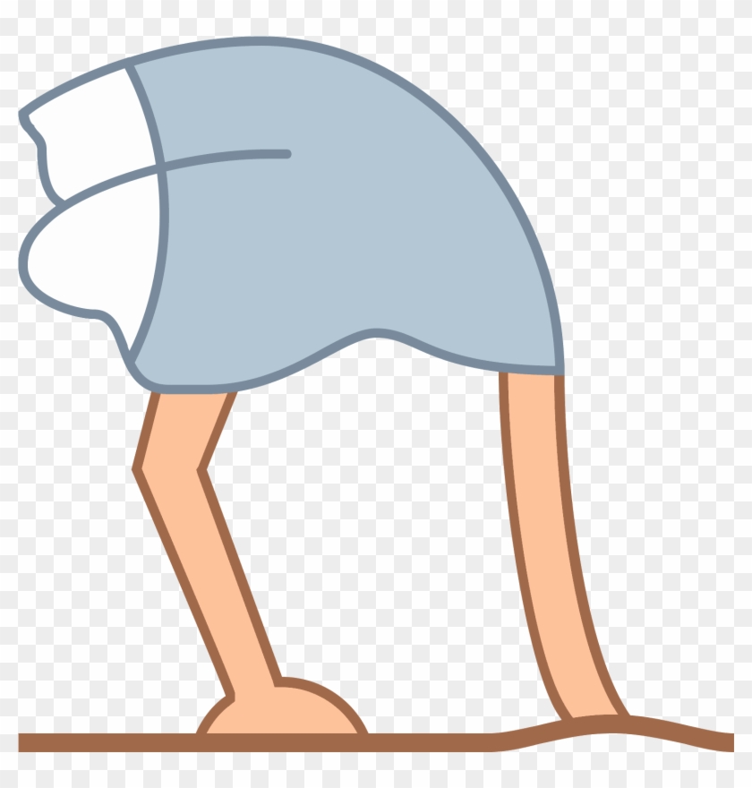 Ostrich Icon Free Png And Svg Download - Head In Sand Png #1624800