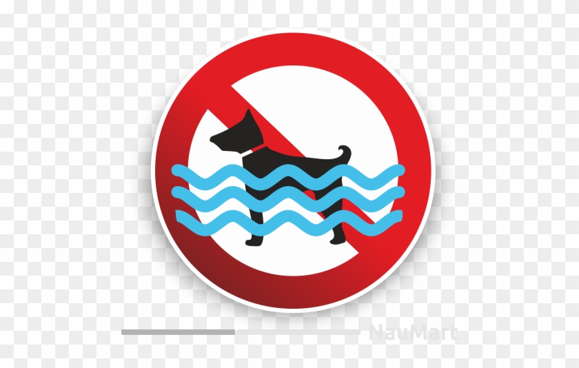 No Dog Swimming In Water Prohibition Warning Sign - No Peeing In Pool Sign Png #1624834