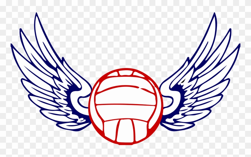 Volleyball Wings Falcon Logo, Volleyball, Wings, Ali - Volleyball Logo With Wings Png #1624911