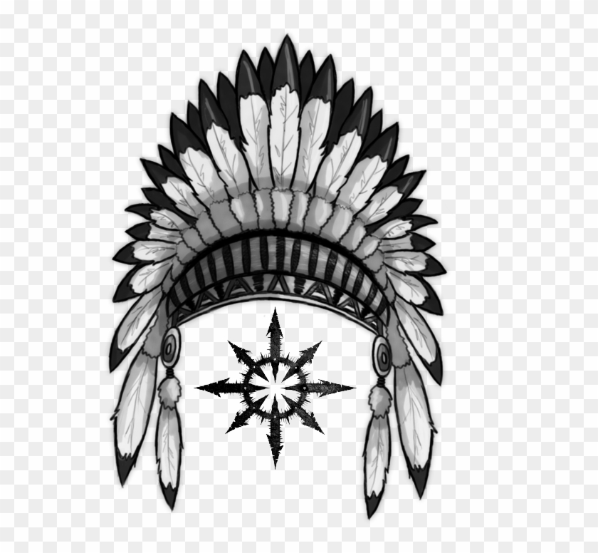 Feather Clipart Indian Headband - Native American Feather Hat Drawing #1624966