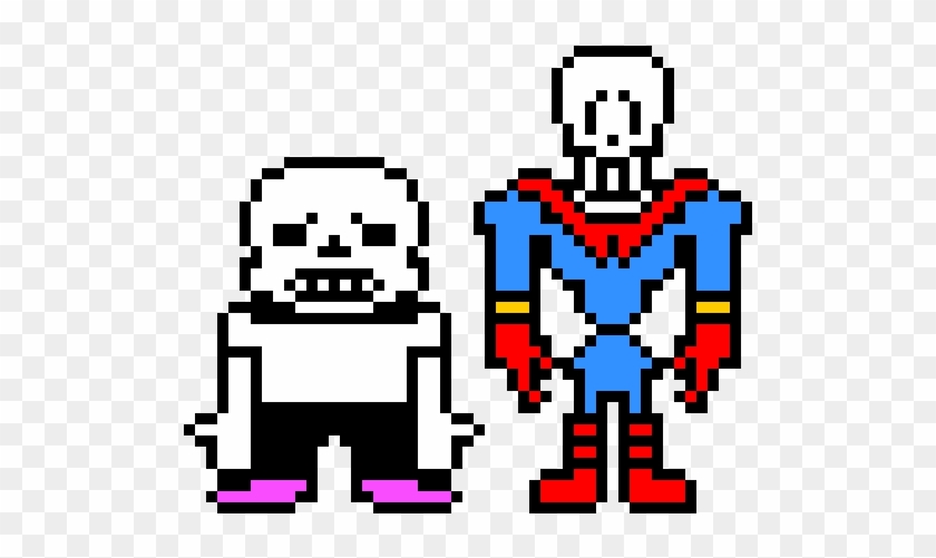 Worried Sans And Papyrus - Papyrus Pixel Art #1625000