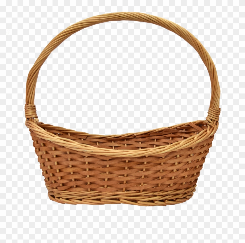 Round Wicker Basket With - Basket #1625031