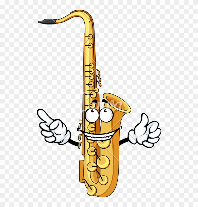 Saxophone Cartoon Character - Saxophone - Free Transparent PNG Clipart  Images Download