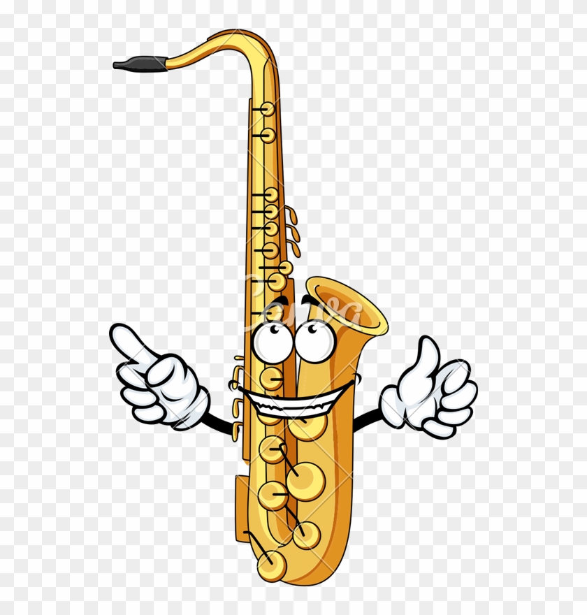 Saxophone Cartoon Character - Saxophone #1625084