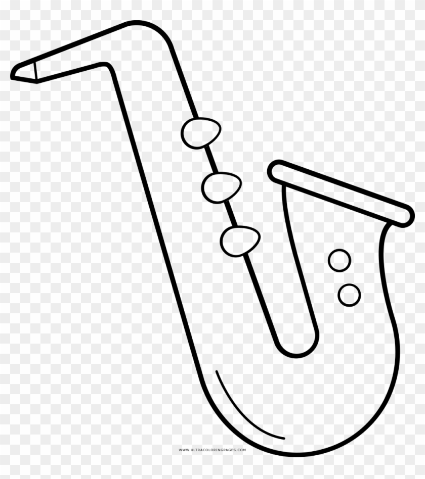 Saxophone Coloring Page - Saxophone Coloring Page #1625085