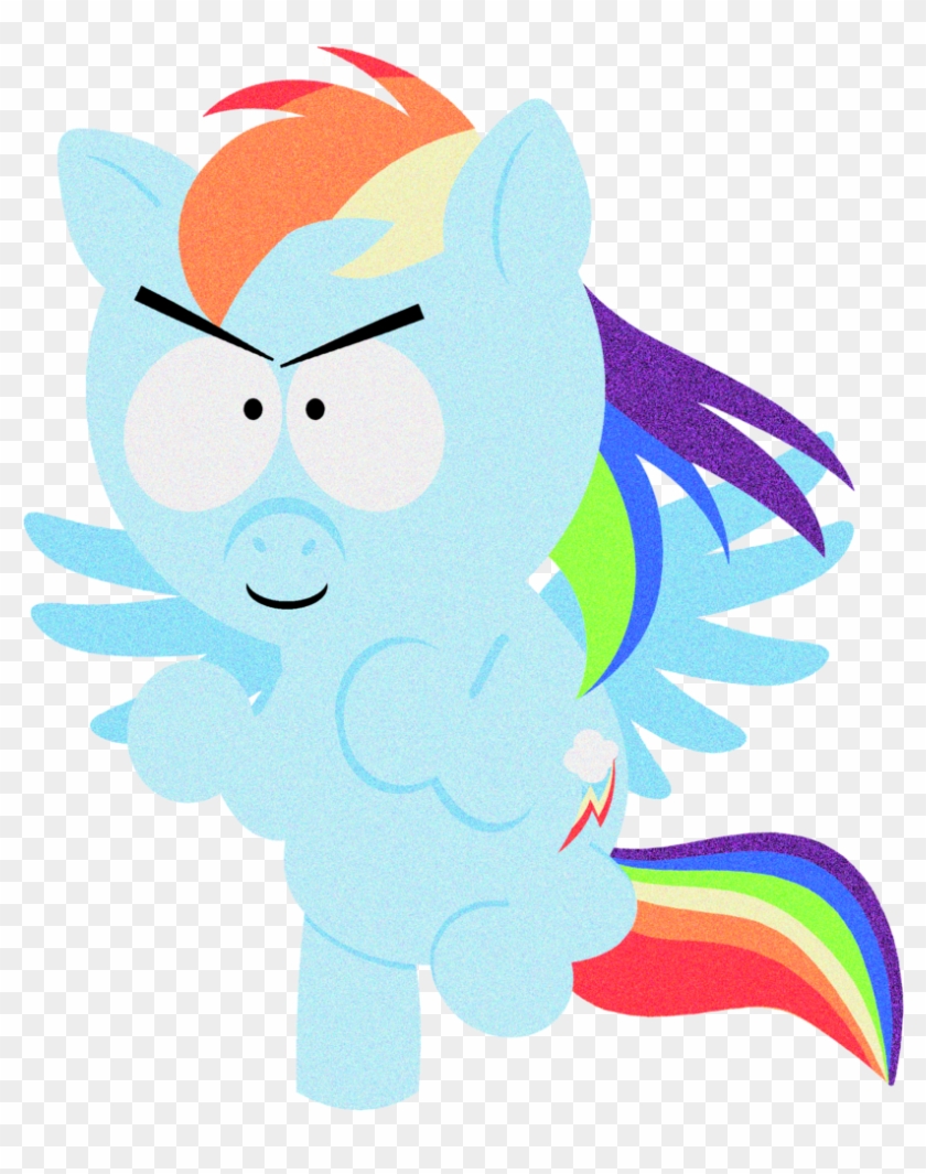 Toonfreak, Backwards Cutie Mark, Rainbow Dash, Safe, - South Park Rainbow Dash #1625113