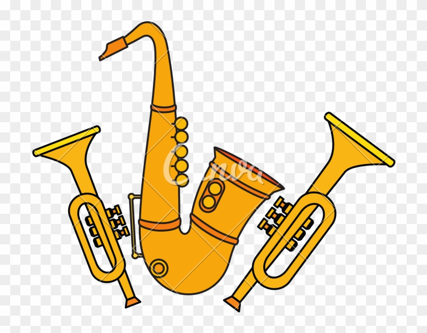 Saxophone And Trumpets Musical Instruments - Stock Photography #1625123