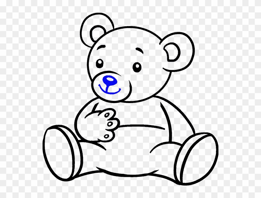 How To Draw A In Few Easy - Cartoon Drawings Of A Bear - Free Transparent  PNG Clipart Images Download