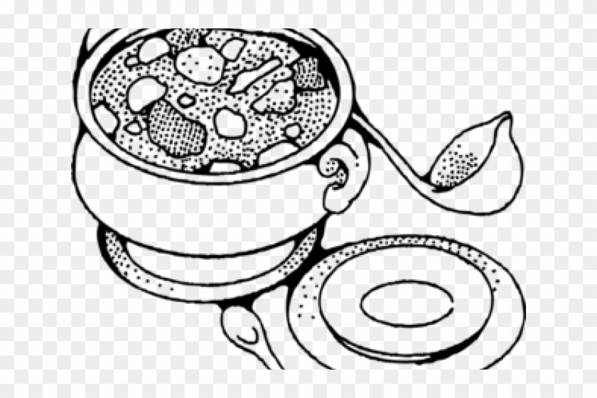 Stew Clipart Bowl Soup - Coloring Page Stew Pot #1625414