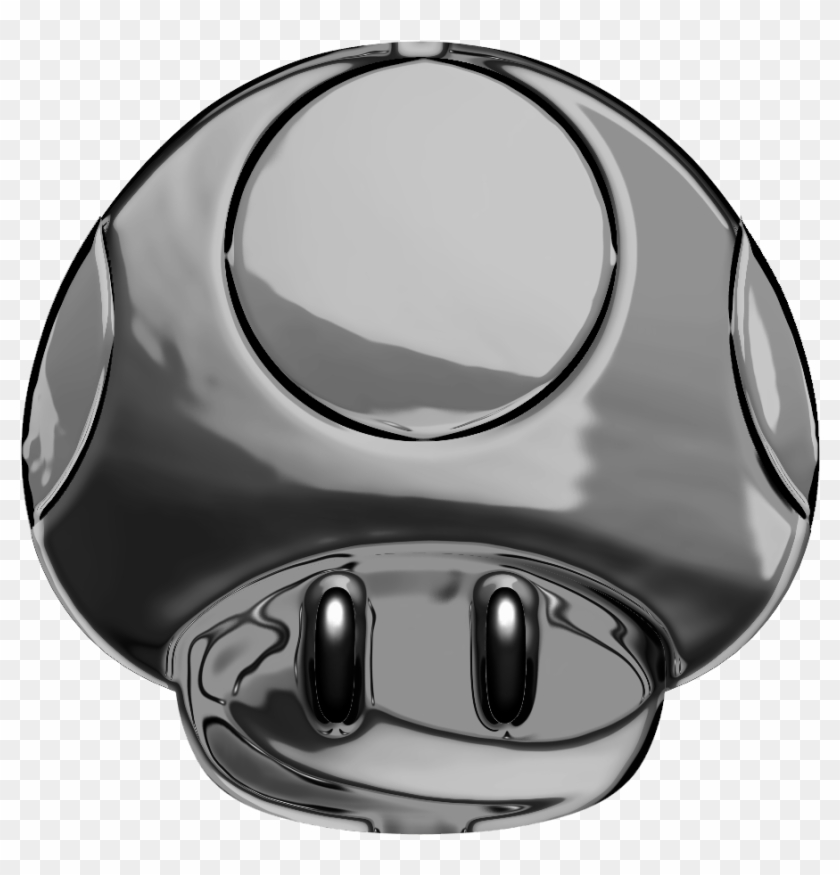 Png Black And White Stock Dog Bed Clipart - Metal Mario Mushroom #1625446