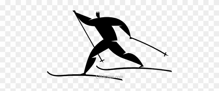 Cross-country Skiing Royalty Free Vector Clip Art Illustration - Illustration #1625493
