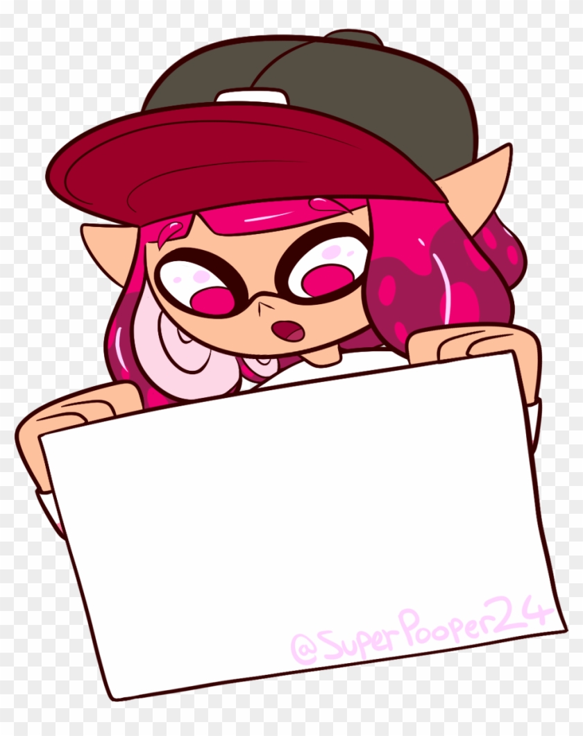 Drew Gum Holding A Blank Sign For My Art Streams To - Cartoon #1625525