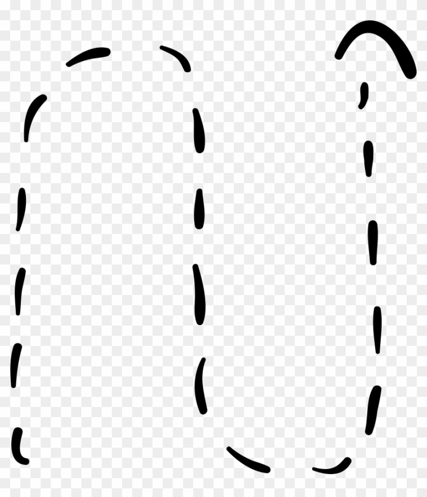 Curved Up Arrow With Broken Line Comments - Broken Curved Lines Png #1625532