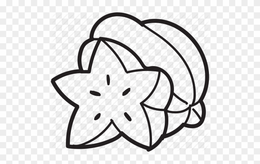 Star Fruit Black And White #1625634