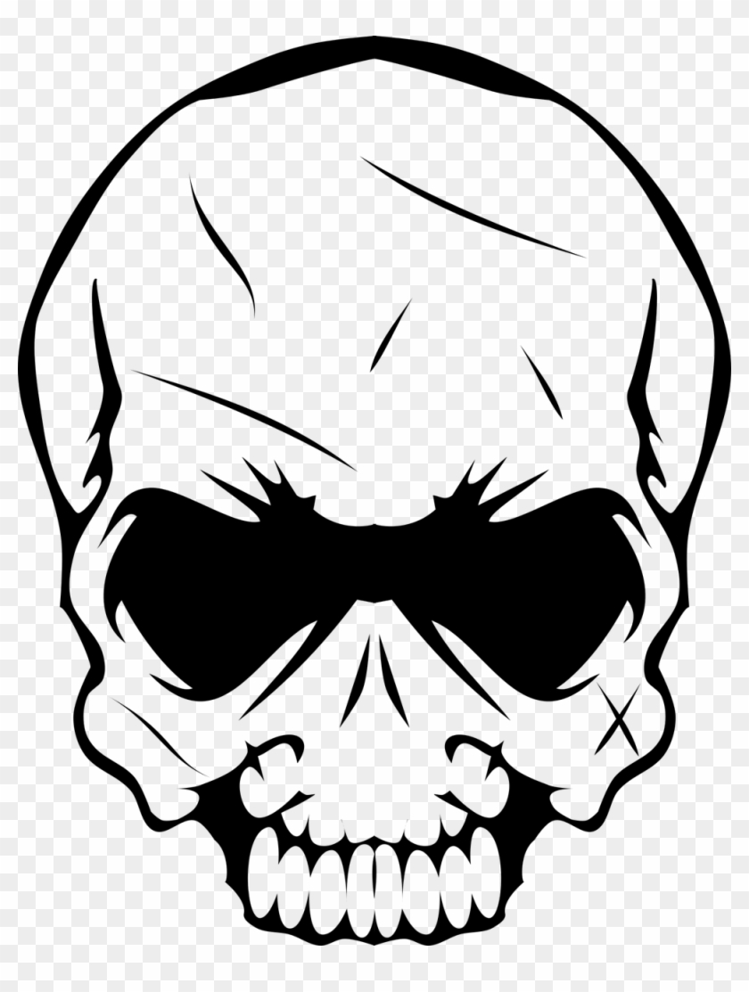 Vector - Clip Art Skull Head Png #1625738