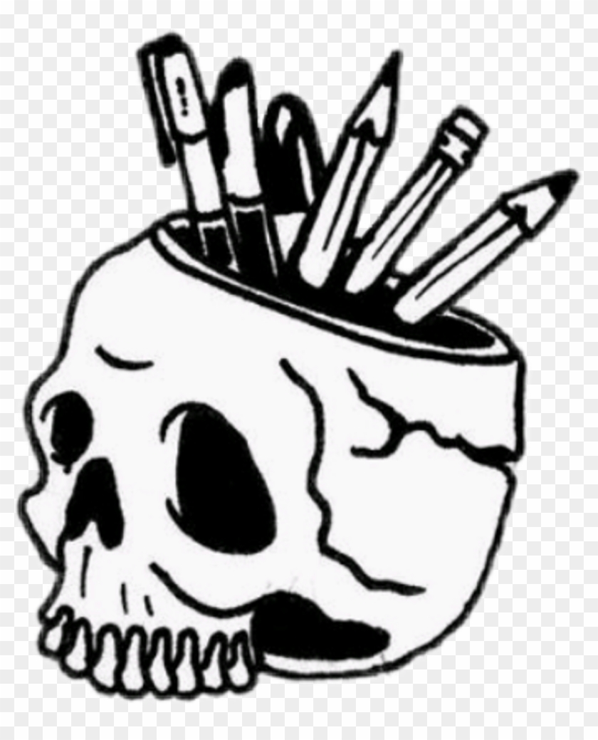 Skull Sticker - Minimal Skull Drawings #1625741