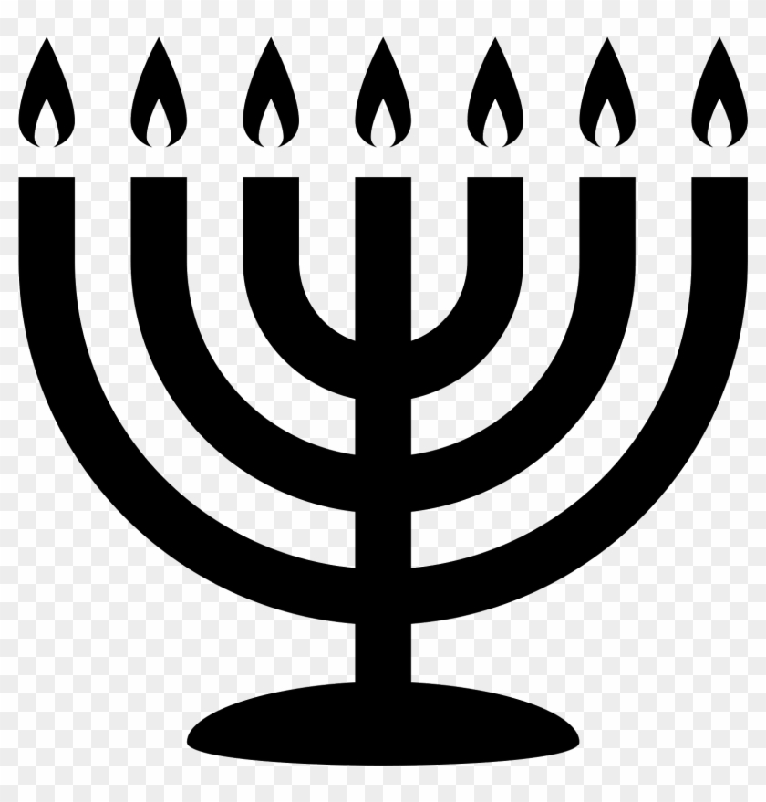 Image Library Download Hanukkah Clipart Black And White - Menorah Black And White #1625772