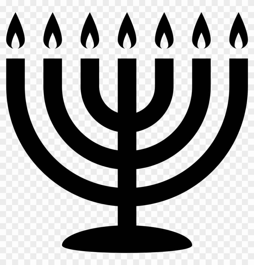 Image Library Download Hanukkah Clipart Black And White - Menorah Black And White #1625772