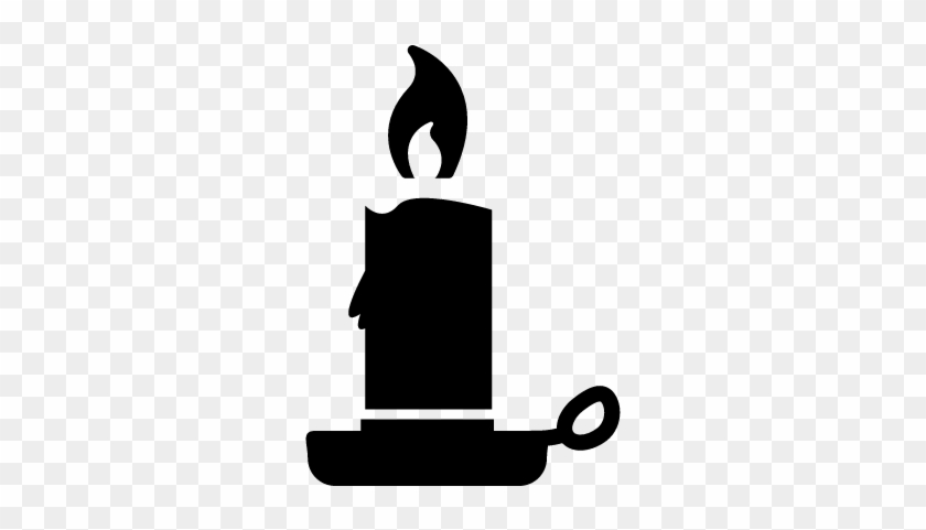 Candle Holder With Candle Vector - Candle Svg #1625790
